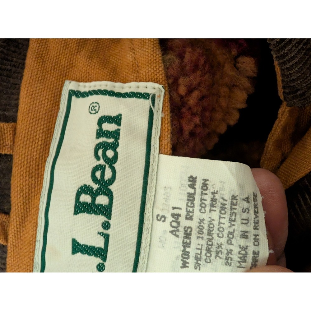 L.L. Bean Womens Small Vintage Made in USA Canvas Long Barn Coat Brown AQ41 - Picture 7 of 13